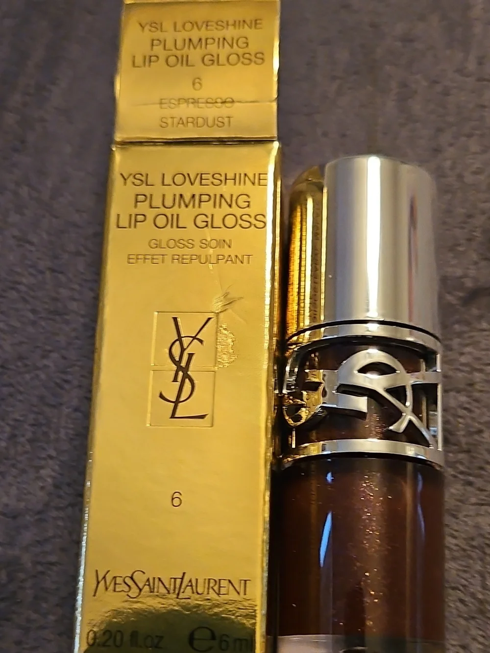 Yves Saint Laurent Brown Stardust Plumping Lip Oil Gloss